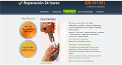Desktop Screenshot of electricistas.reparacion24horas.com