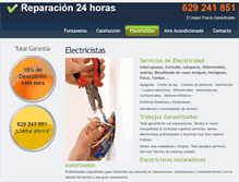 Tablet Screenshot of electricistas.reparacion24horas.com